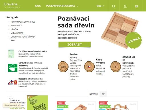 polikarpova stavebnice.  truhlářství spáčil. výroba dřevěných stavebnic a hraček.