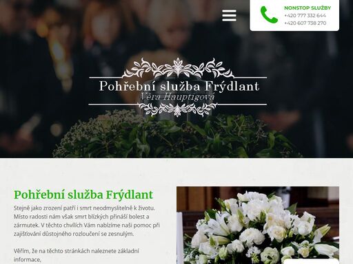 stejně jako zrození patří i smrt neodmyslitelně k životu. místo radosti nám však smrt blízkých přináší bolest a zármutek. v těchto chvílích vám nabízíme naši pomoc při zajišťování důstojného rozloučení se zesnulým.
