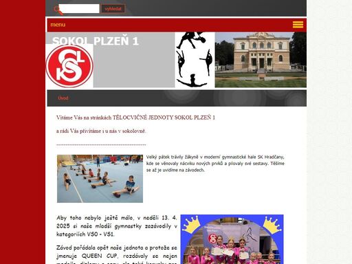 webové stránky tělocvičné jednoty sokol plzeň 1 a jejích sportovních oddílů