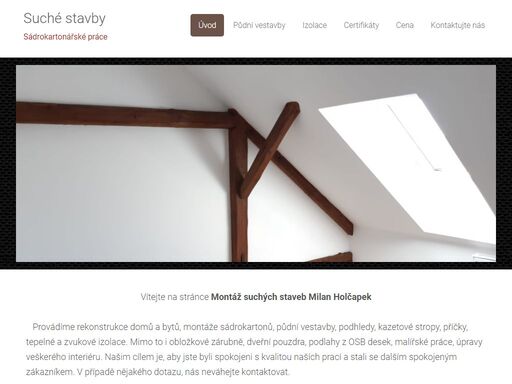 rekonstrukce domů a bytů
montáž sádrokartonů
půdní vestavby
