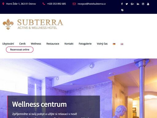 hotel nabízí komfortní ubytování na úpatí krušných hor, relaxační služby v moderním wellness centru s whirlpoolem a saunami a kvalitní gastronomii.