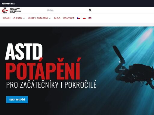 výcviková a školící potápěčská organizace nabízí kvalitní kurzy potápění pro začátečníky i pokročilé