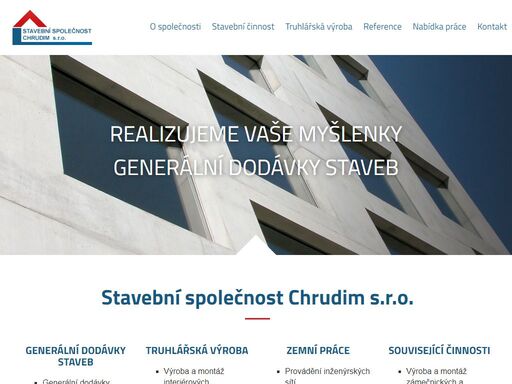 stavební firma chrudim - provádíme generální dodávky staveb s více než 20-ti letou tradicí převážně v pardubickém kraji. realizujeme vaše myšlenky.