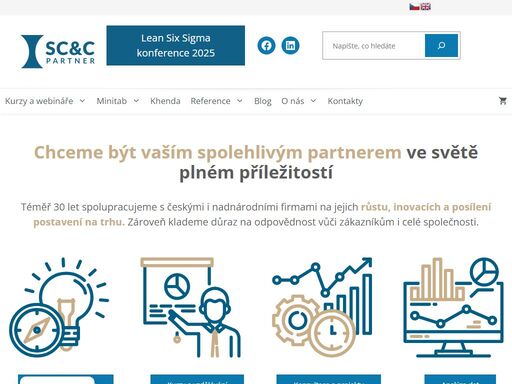 konzultujeme, vedeme projekty a školíme české i nadnárodní firmy, aby dál rostly, rozvíjely se, inovovaly a snižovaly náklady.