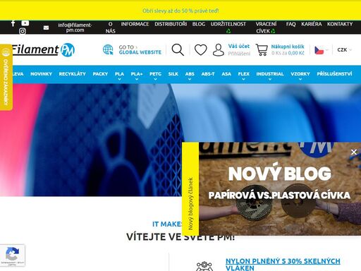 výroba a prodej tiskových strun do 3d tiskáren světového formátu. tiskové struny vyrábíme ve dvou základních průměrech (1,75 mm a 2,90 mm), 15 materiálech a v široké barevné škále. 