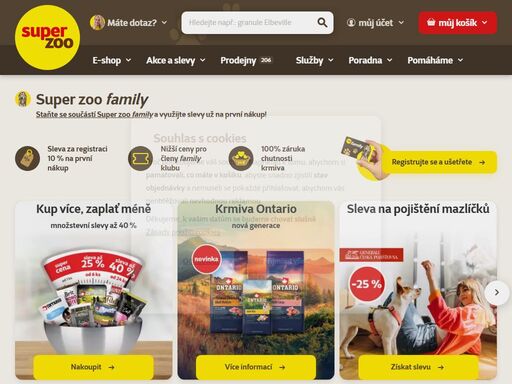 kvalitní chovatelské potřeby pro všechny vaše domácí mazlíčky nakoupíte ve více než 200 prodejnách nebo e-shopu super zoo!