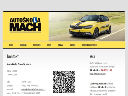 autoškola mach nabízí výcvik skupiny b ve zlíně a okolí. klimatizovaná učebna autoškoly v centru zlína, skvělé ceny!