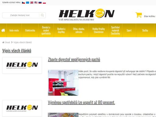 helkon - prodejce elektroniky, televizorů, satelitů, antén, domácích spotřebičů, náhradních dílů a příslušenství, součástek, servis elektroniky, montáže satelitů, montáže antén, rozvody sta.