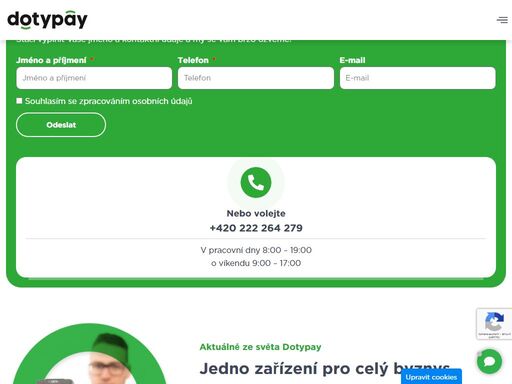 nejmodernejší zařízení od dotypay pro platby. chytrý platební terminál s mnoha funkcemi a širokými možnostmi konektivity.