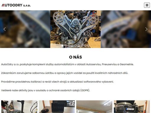 autoodry s.r.o. poskytuje komplexní služby automobilistům v oblasti autoservisu, pneuservisu a geometrie.