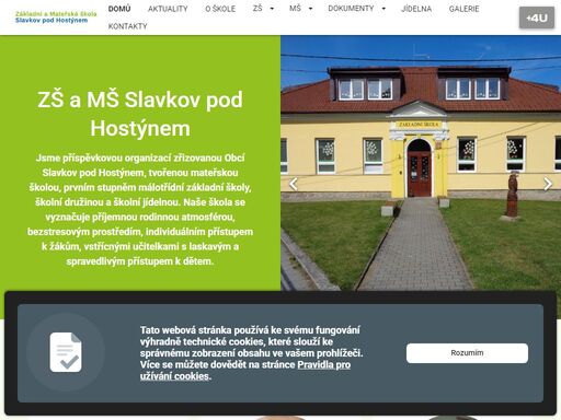 jsme příspěvkovou organizací zřizovanou obcí slavkov pod hostýnem, tvořenou mateřskou školou, prvním stupněm málotřídní základní školy, školní družinou a školní jídelnou.