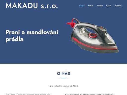 zabýváme se praním a mandlováním prádla a dále nabízíme likvidaci nebezpečného odpadu
