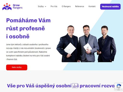kdo jsme jsme tým lektorů z oblasti osobního i profesního rozvoje. každý z nás má unikátní zkušenosti z praxe ve svém specifickém poli působnosti. nabízíme komplexní nabídku školení na míru pro váš osobní i firemní růst.naší společnou misí je sdílení vlastních znalostí, dovedností, zkušeností a inspirace pro podporu na cestě vašeho růstu. vše pro váš úspěšný osobní i