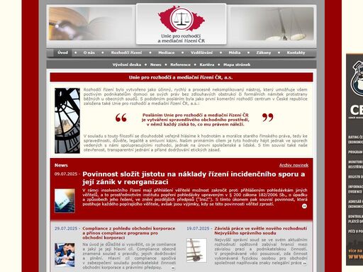 unie pro rozhodčí a mediační řízení čr, a. s. je rozhodčím centrem, které poskytuje organizační a administrativní podporu rozhodčím a mediačním řízením. jejím posláním je vytváření spravedlivého obchodního prostředí, v němž každý získá to, co mu právem náleží. mezi služby unie patří zejména rozhodčí řízení (s výhodami on-line či expresního), mediace, konzultace a poradenství.