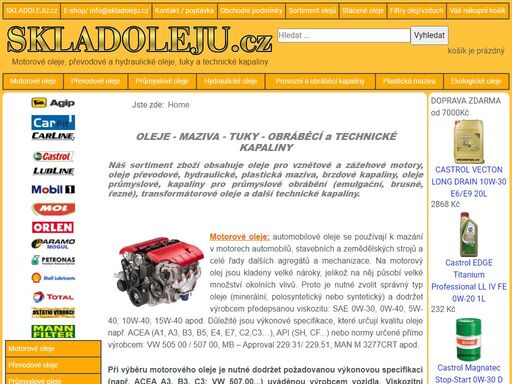 motorové oleje shell, castrol, mobil. hydraulické oleje a kapaliny, převodové oleje. prodej a servis olejů.