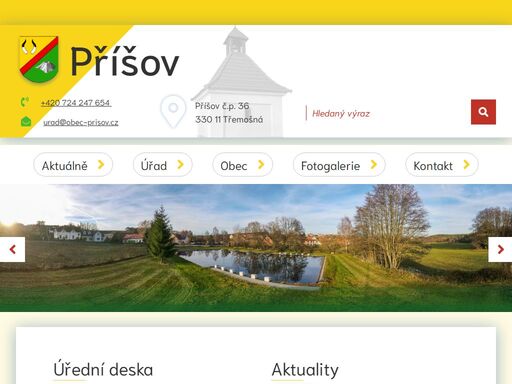 oficiální stránky obce příšov