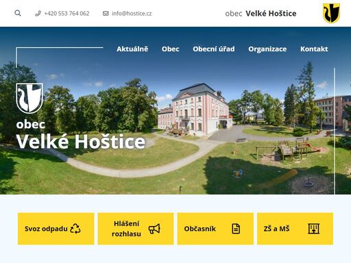 oficiální stránky obce velké hoštice