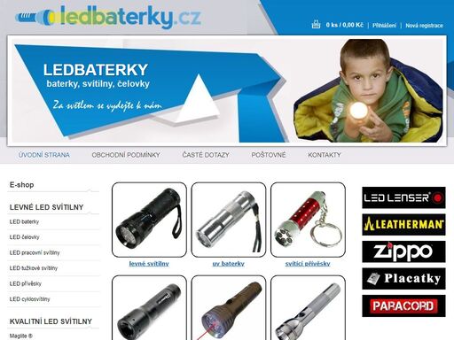nabízíme baterky, levné žárovky, led pásky, osvětlení na kolo, čelovky, klíčenky a led svítilny led lenser