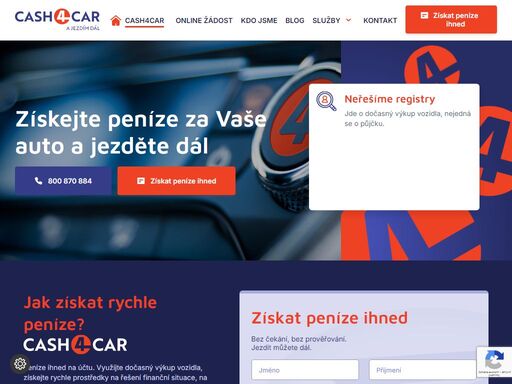 rychlé zástavy aut až za 90 % ceny vašeho vozidla. autem jezdíte dál. nenahlížíme do registrů a dorazíme za vámi kamkoliv v česku.