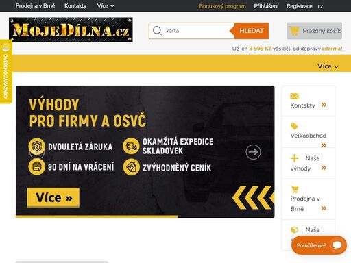 vybavení autoservisů a autodílen. profesionální autoservis i soukromou dílnu kompletně vybavíte s mojedílna.cz. vybírejte ze široké nabídky nářadí, nástrojů a speciálních přípravků pro vaši dílnu. nabízíme komplexní řešení pro vybavení autodílny, vybavení pneuservisu, vybavení karosářských dílen, lakoven a dalších…