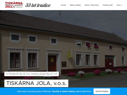 vítejte na stránkách tiskárny jola, v.o.s.