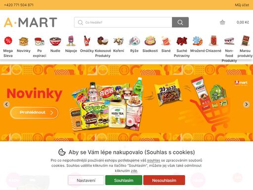 specializujeme se na široký výběr autentických asijských potravin, ale najdete u nás i exkluzivní produkty z jiných koutů světa, například sladkosti z ameriky