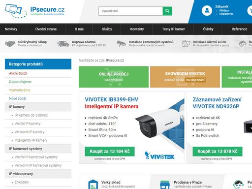 ipsecure.cz s.r.o. se úzce specializuje na prodej a instalace bezpečnostních ip kamer, kamerových systémů a alarmů.