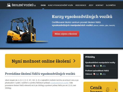  školení vysokozdvižných vozíků - kurzy vzv