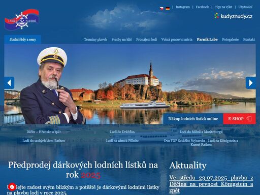 labská plavební společnost vás zve na výlety lodí po labi z ústí nad labem, nebo děčína, směr hřensko, bad schandau a drážďany