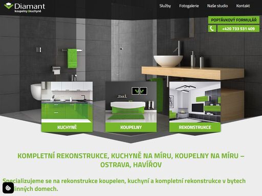 rekonstrukce koupelny, kuchyně a bytového jádra na severní moravě. máme zkušenosti s rekonstrukcí v panelovém domě i luxusních kuchyní a koupelen v rodinných domech. svěřte se do našich rukou - zaručujeme kvalitně provedené práce.