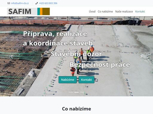 nabízíme: inženýrská činnost, výkon technického dozoru stavebníka a koordinátora bozp, příprava, realizace a koordinace staveb v oborech pozemní, vodohospodářské, inženýrské a dopravní stavby.