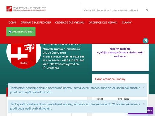 doktor, lékař, lékařská pohotovost, praktický lékař pro děti a dorost, chirurgie, orl, ordinace