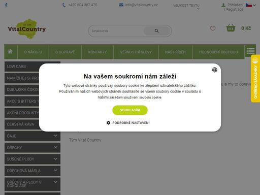 +420 604 387 475


volejte po-pá od 8:00 -15:00


info@vitalcountry.cz 



 
výdejní místo - plzeň



karla steinera 930/15, 318 00 plzeň


(bývalý nonstop v suterénu budovy - pod řeznictvím z komína)


 


otevírací doba:


pondělí - pátek    09:00 - 15:30


sobota - neděle      zavřeno
…