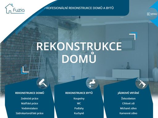 specializujeme se jak na kompletní rekonstrukce bytového jádra a domů. provádíme jednotlivé drobné akce jako je např. rekonstukce kupelen, malování pokojů, položení dlažby, štukování, tapetování, položení plovoucí podlahy.