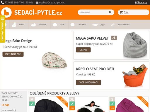specialista na prodej sedacích vaků. vaky z ekokůže, nylonu, plyše, bavlny a polyesteru. obrovský výběr barev a modelů. vše skladem.