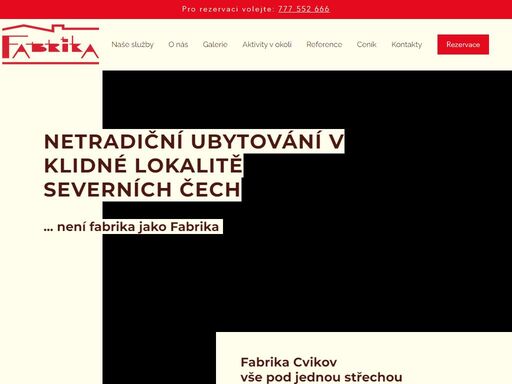 hledáte ubytování pro větší skupinu lidí? místo, kam se vejde velká parta, rodina, pracovní tým či ? jsme vaší ideální volbou! fabrika cvikov
