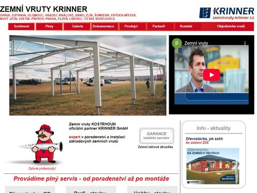 nejlevnější je originál. projekty, návrhy, montáže a prodej zemních vrutů krinner. výhradní zástupce a přímý dovozce krinner gmbh pro českou republiku.