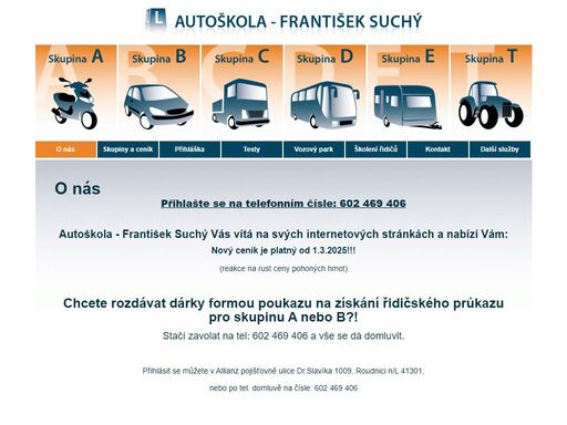 autoškola františek suchý - roudnice nad labem, štětí, litoměřice, lovosice