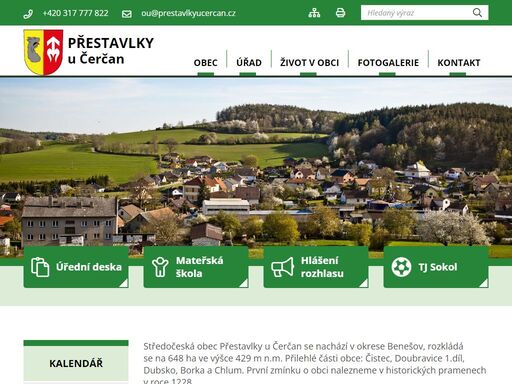 oficiální stránky obce přestavlky u čerčan