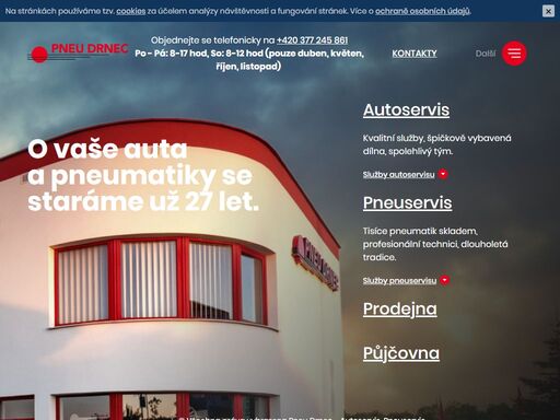 pneuservis a autoservis v plzni vedle nákupního centra olympie. pneuservis osobních pneu, motopneu, off road pneu a lehkých nákladních pneumatik se specializací na pneservis vysokorychlostních pneumatik velkých rozměrů.