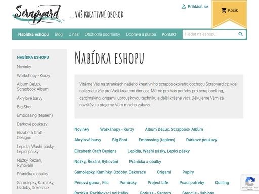 máme pro vás potřeby pro scrapbooking, cardmaking, origami, ubrouskovou techniku a další krásné věci.