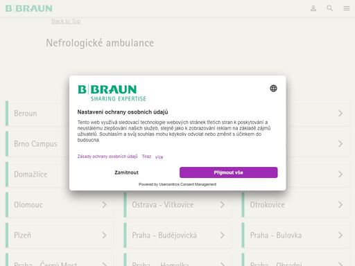 kromě nefrologické péče b. braun avitum poskytuje i poradenství a služby oborech, jako je urologie, chirurgie, ortopedie, interní lékařství a nutrice. máme i poradny hojení ran pro pacienty s komplikovanými ranami a také pro stomické pacienty.