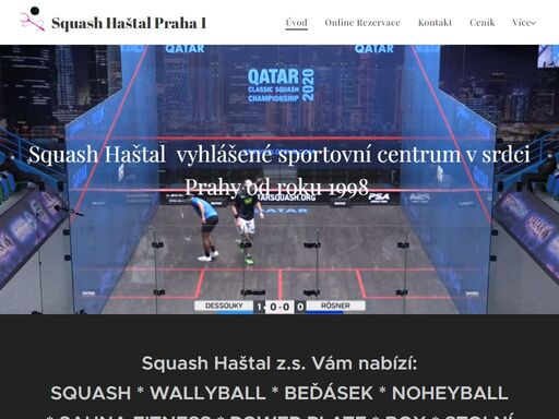 squash haštal z.s. vám nabízí: squash * wallyball * beďásek * noheyball * sauna fitness * power plate * box * stolní tenis