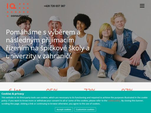společnost iq consultancy je jedním z uznávaných lídrů na trhu vzdělávání v zahraničí. odborníci iq consultancy pomáhají s výběrem vzdělávací instituce, přípravou a přijetím, a také poskytují poradenství v otázkách studia v zahraničí.