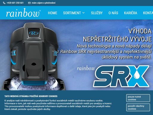 rainbow srx je nejúčinnější a nejkomplexnější čisticí systém na světě. je vhodný pro každou domácnost.