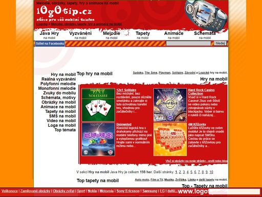 . logotip.cz - melodie, obrázky, tapety, hry a animace na mobil.