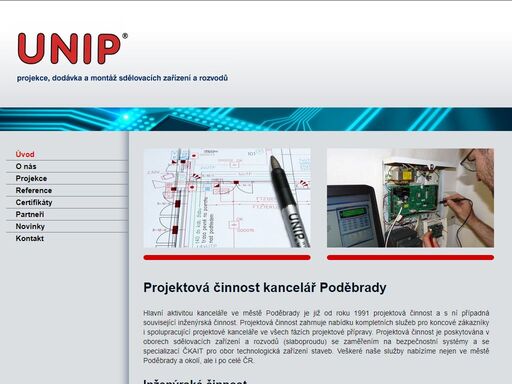 projektová činnost, inženýrská činnost, bezpečnostní systémy a elektrorevize – to vše je josef brejl – unip.