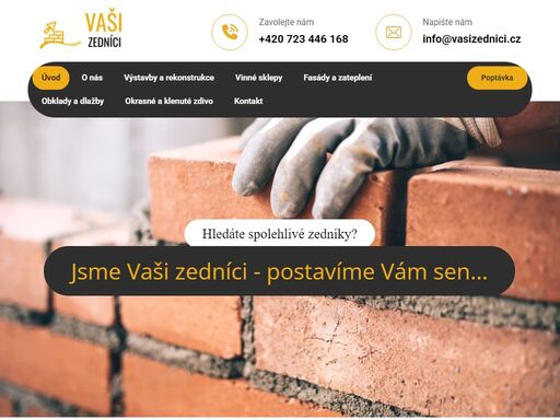 realizujeme zateplení, obklady a dlažby, výstavu a rekonstrukce bytů, zednické práce velké bílovice