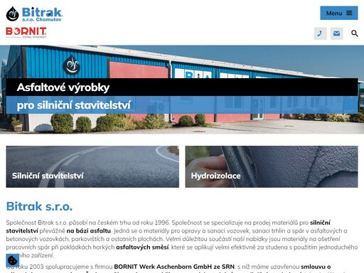 poptáváte vysoce kvalitní materiály pro opravy a sanaci vozovek, střech i hydroizolace? jsme výhradním zástupcem inovativní německé značky bornit.