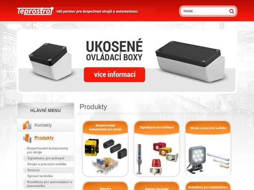 bezpečnostní komponenty pro stroje, signalizace a osvětlení, senzory, konektory pro automatizaci a pneumatiku, rozvaděčové skříně, příslušenství pro rozvaděče, bezpečnostní komponenty pro vrata a brány, kryty strojů a ovládací panely.